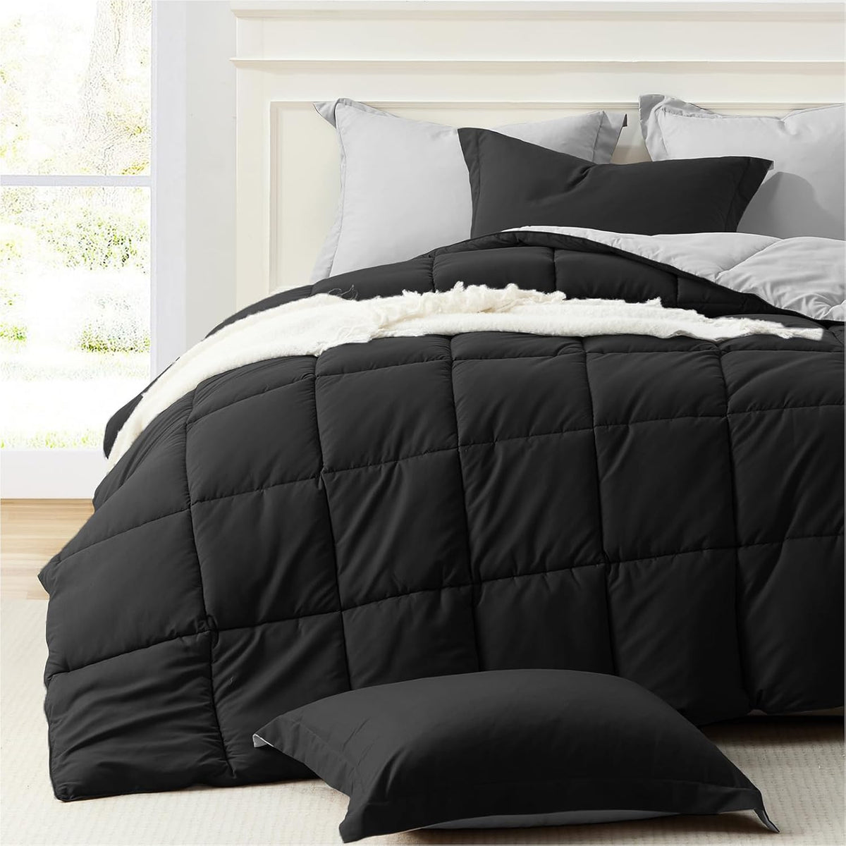 King Size Comforter Set 3 Piece, Lightweight Soft Bed Sets