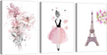 Cute Bedroom Decor for Teen Girls - Pink Wall Decor Canvas Wall Art Paintings Prints Framed Artwork for Girls' Room