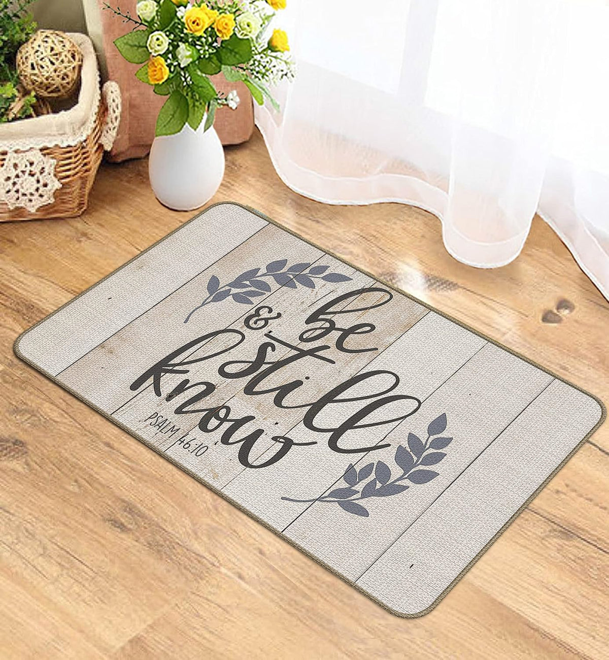 Christian Room Decor Door Mat, 17 X 30 Inch Prayer Room Decor Door Mat, Inspirational Gifts for Women, Christian Decorations for Home - Psalm 46:10