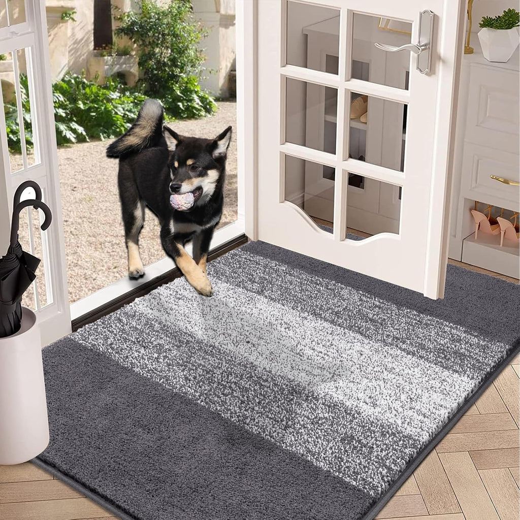 Indoor Doormat Entryway Grey Door Mat 36X59 Inch
