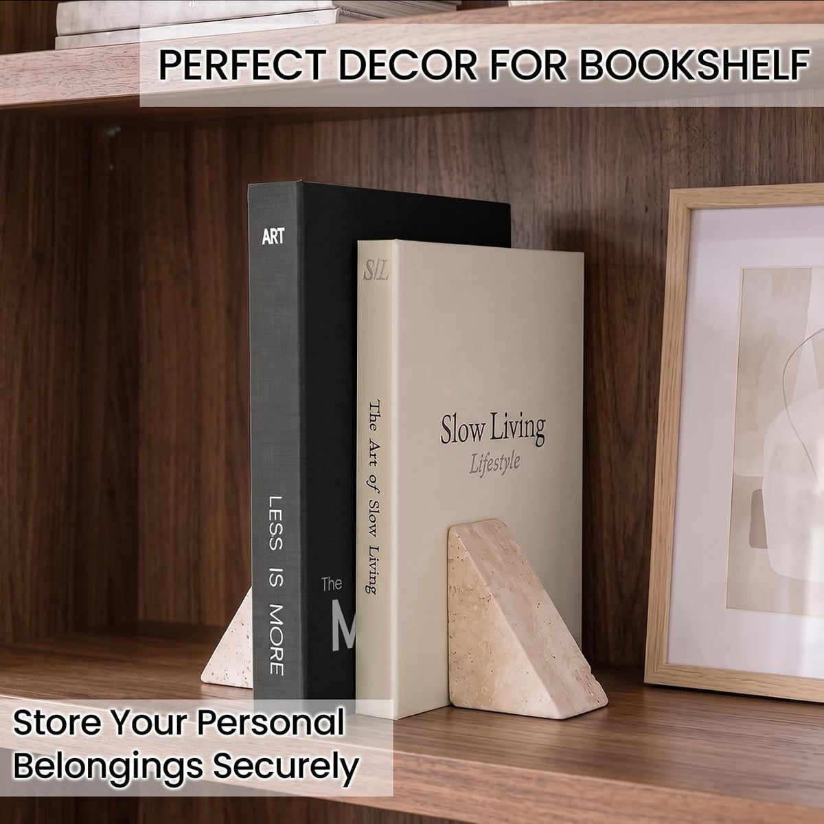 Minimalist Decorative Books, 2 Linen Fake Books for Coffee Table & Shelf