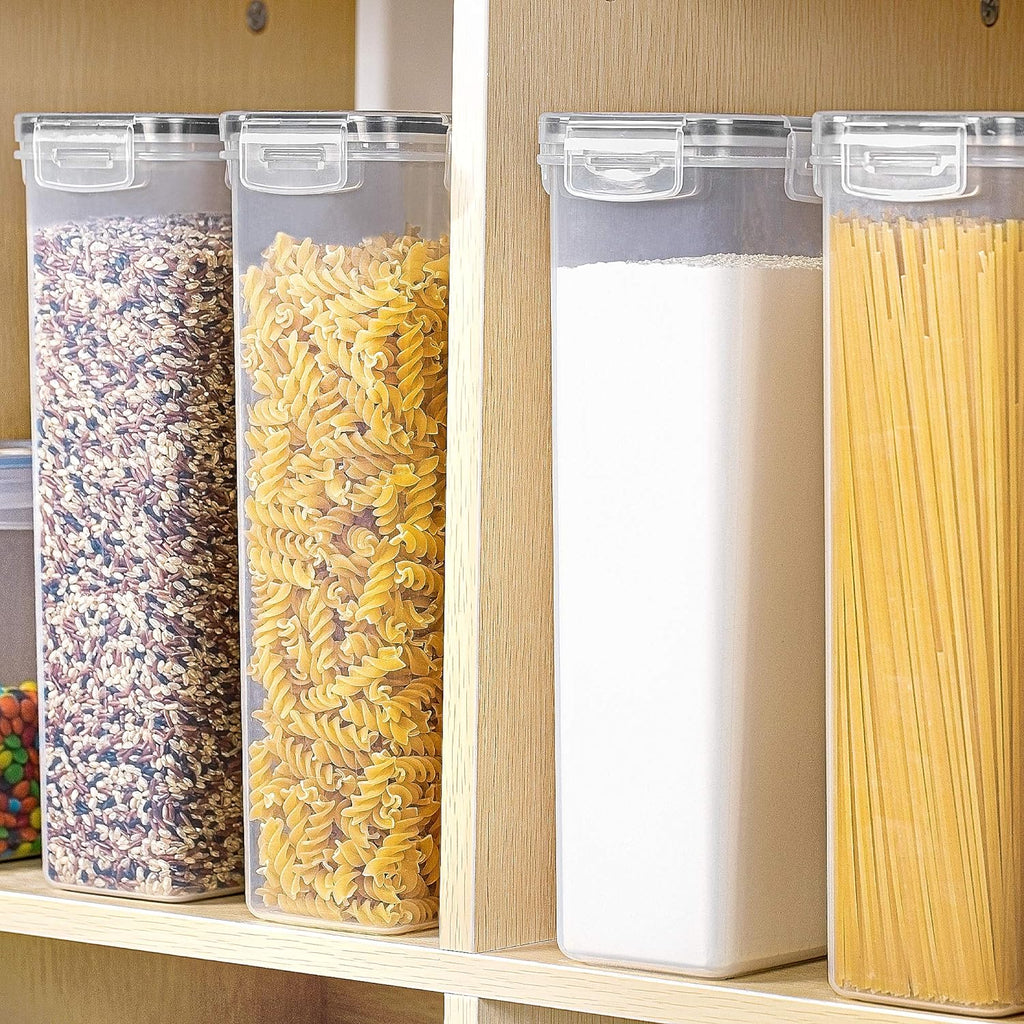 Airtight Food Storage Containers, 4 Pack, 2.8L, Black
