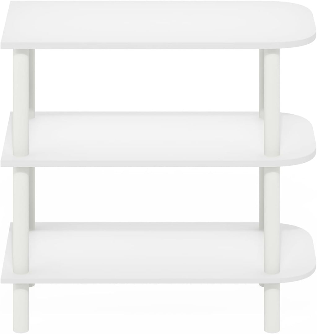 TURN-N-TUBE 3-Tier Toolless Narrow Shoe Rack, White