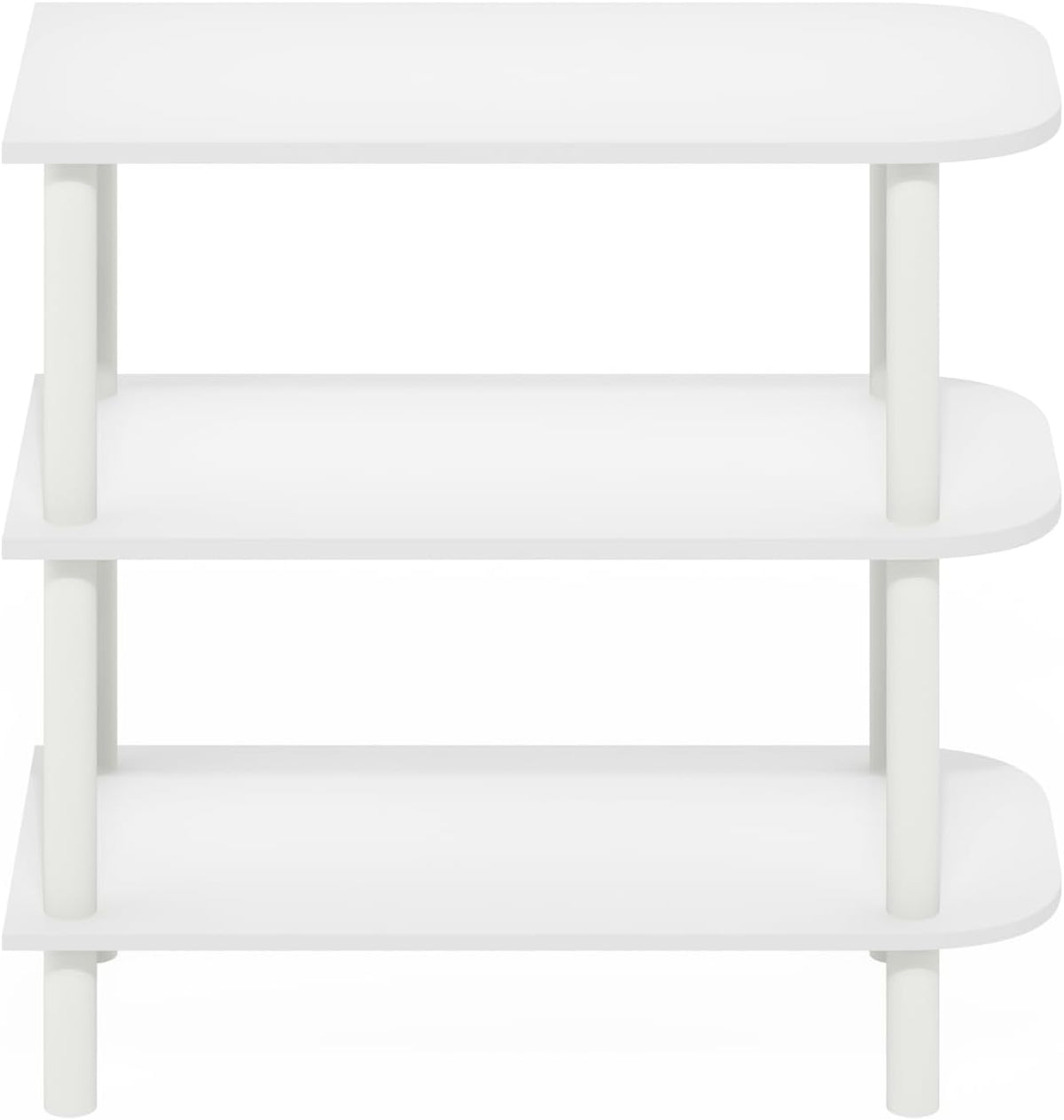 TURN-N-TUBE 3-Tier Toolless Narrow Shoe Rack, White