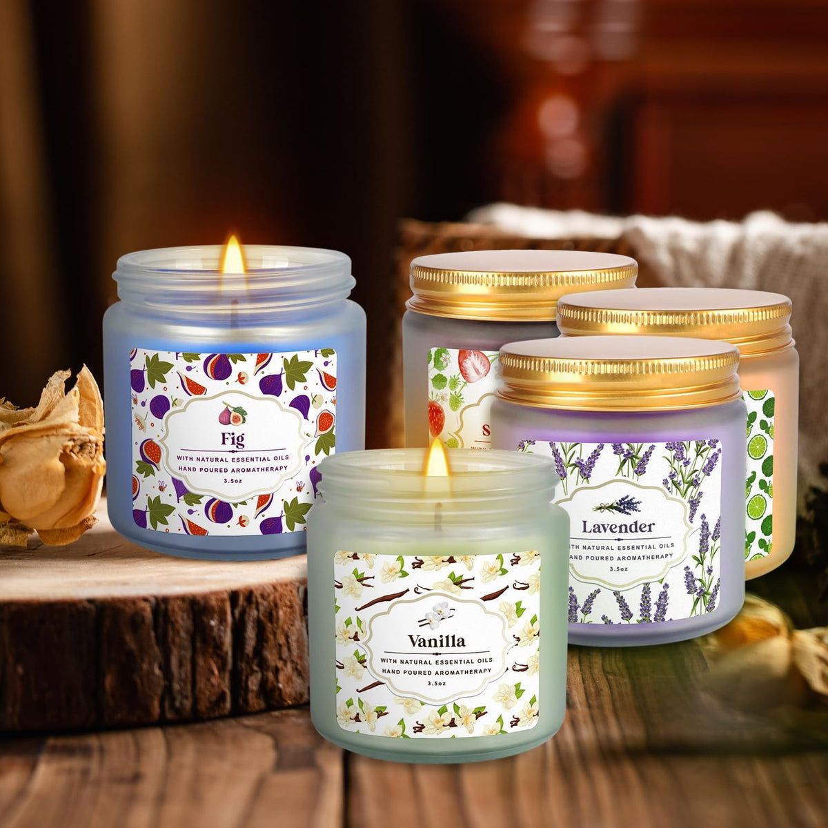 12 Pack Scented Candles with Added Natural Essential Oils, 3.05Oz, Suitable for Various Festivals, Parties, Yoga, and Home Scene