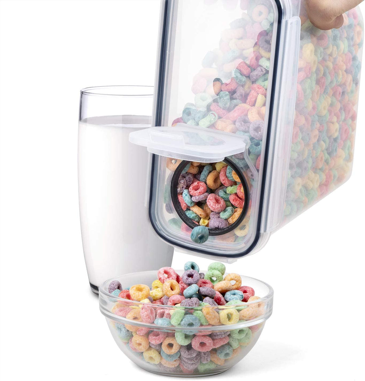 Cereal Containers Storage Set - 4 Piece Airtight Large Food Storage Containers(135.2Oz), BPA Free Dispenser Plastic Cereal Storage Containers