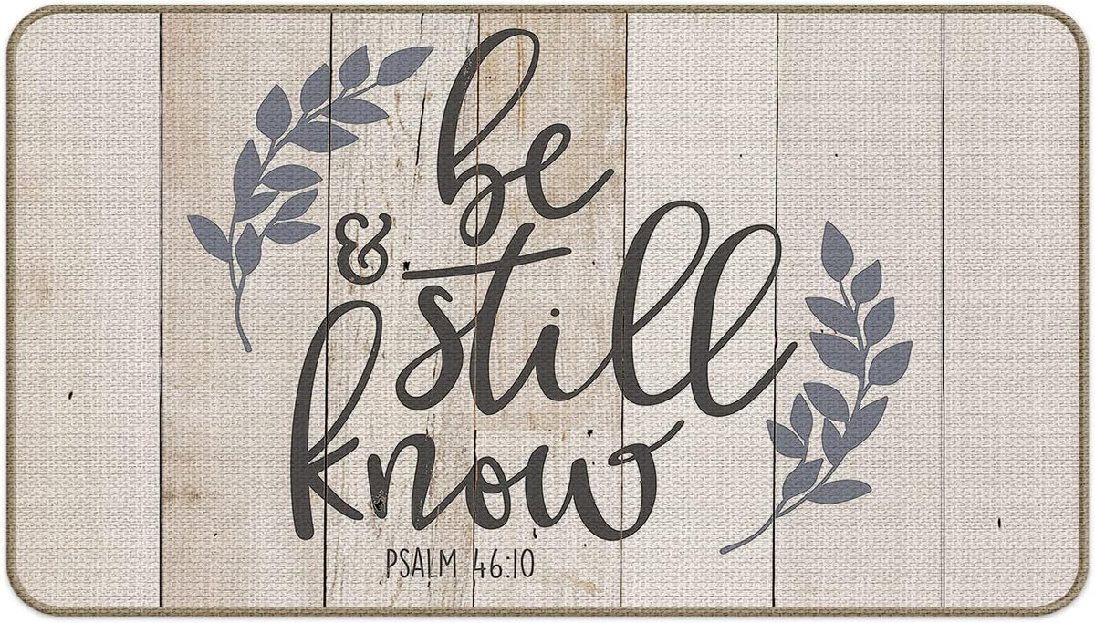Christian Room Decor Door Mat, 17 X 30 Inch Prayer Room Decor Door Mat, Inspirational Gifts for Women, Christian Decorations for Home - Psalm 46:10