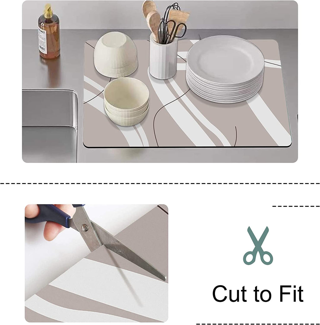 Bar Counter Protector Absorbent Coffee Maker Spill Rug, Heat Resistant Tamping Mat Protects against Spills, Water Proof Kitchen Decor, Use as Cup Mat