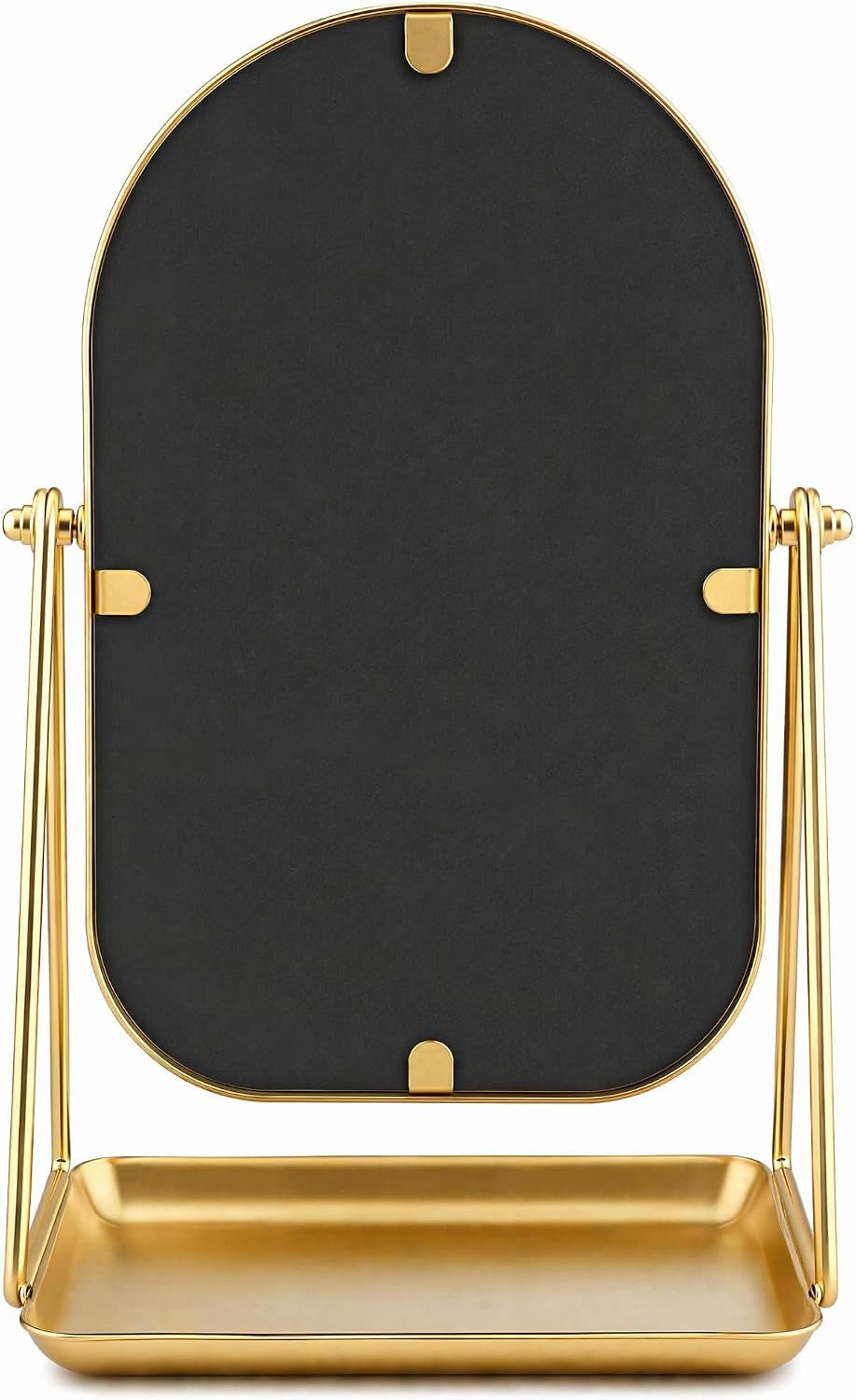 Desk Mirror with Storage Tray Tabletop Makeup Mirror