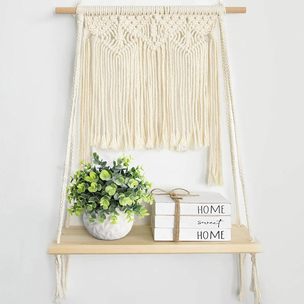 Artificial Eucalyptus Plants, White Ceramic Pot, Faux Plants Decor