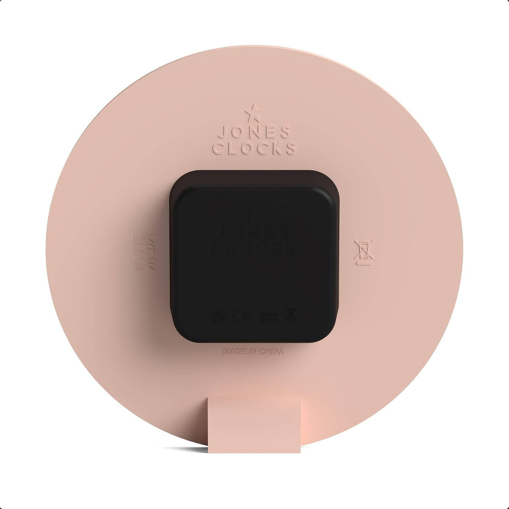 ® Hampstead Desk Clock | Freestanding | Rose Pink | Elegant Raised Moulded Numerals | Ideal for Shelf, Mantel, Living Room, Home Office or Bedside