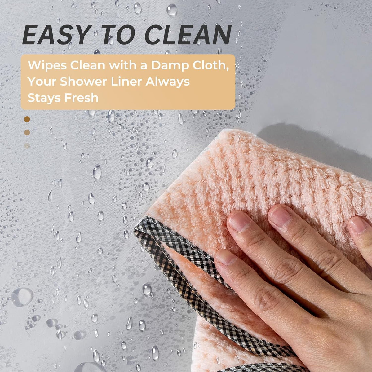 Stall Shower Curtain 36X72, Heavy Duty Plastic, Grey with 2 Weighted Stones and 6 Grommet Holes