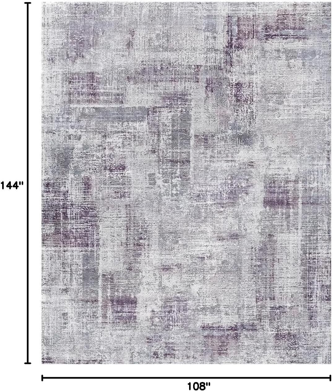 9X12 Area Rugs for Living Room, Decor Carpet for Bedroom, Purple