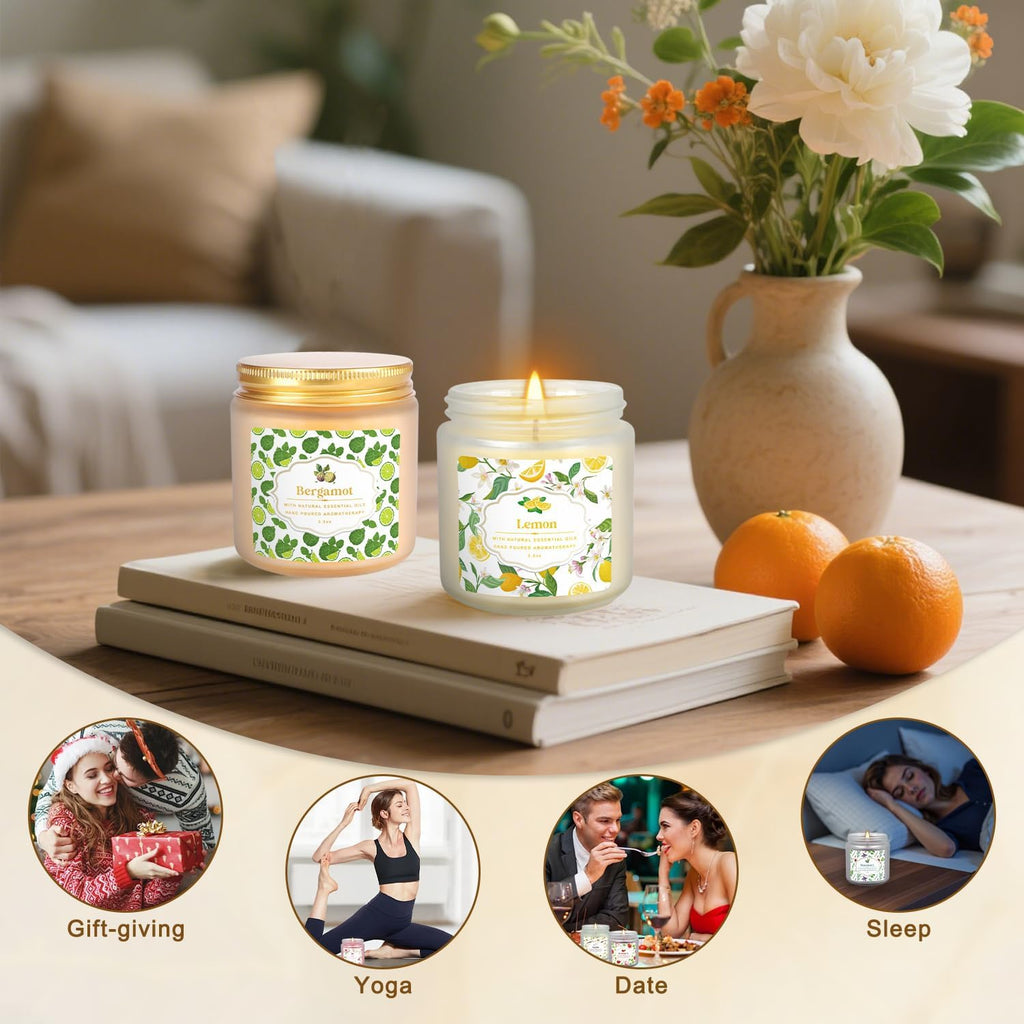 12 Pack Scented Candles with Added Natural Essential Oils, 3.05Oz, Suitable for Various Festivals, Parties, Yoga, and Home Scene