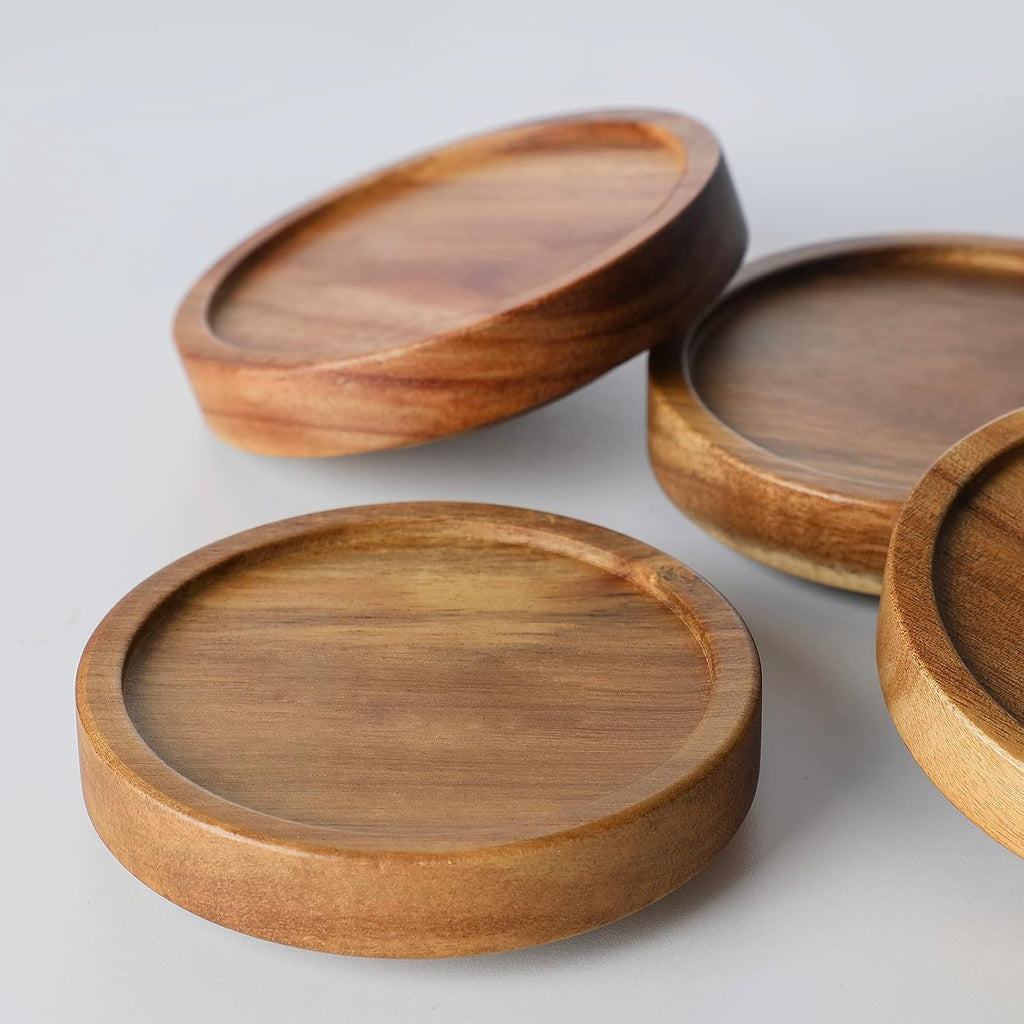 Glass Storage Jars Set with Airtight Wood Lids