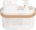 Plastic Portable Shower Caddy Basket, Storage Organizer with Handle, Yellow