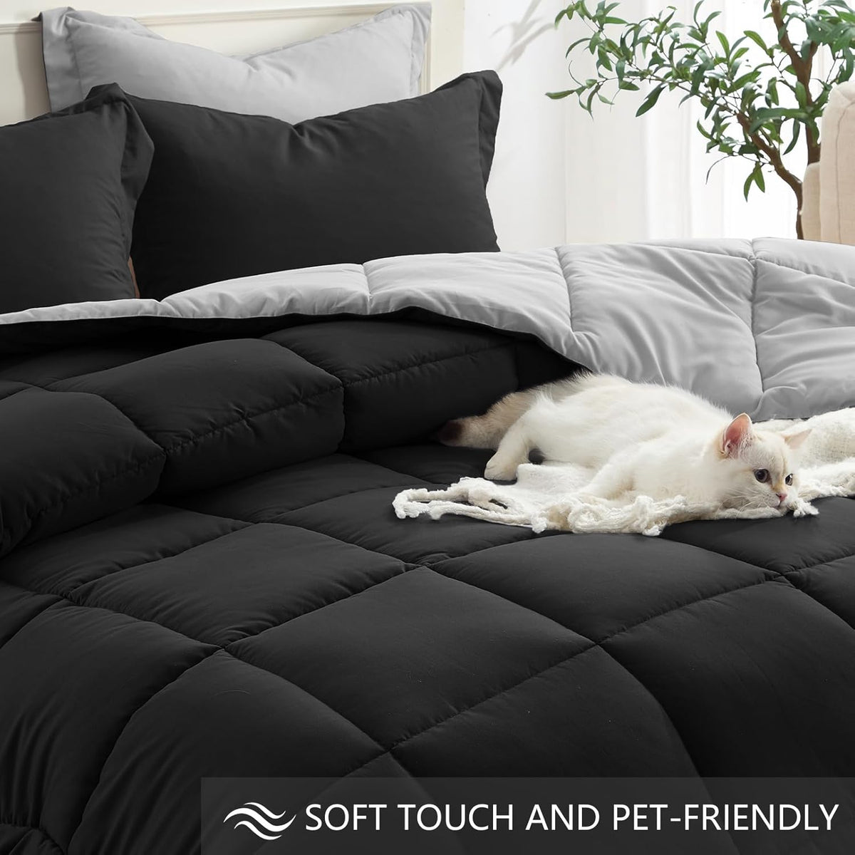 King Size Comforter Set 3 Piece, Lightweight Soft Bed Sets