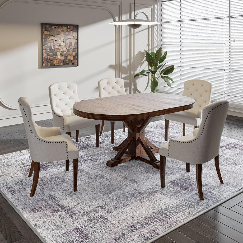 9X12 Area Rugs for Living Room, Decor Carpet for Bedroom, Purple