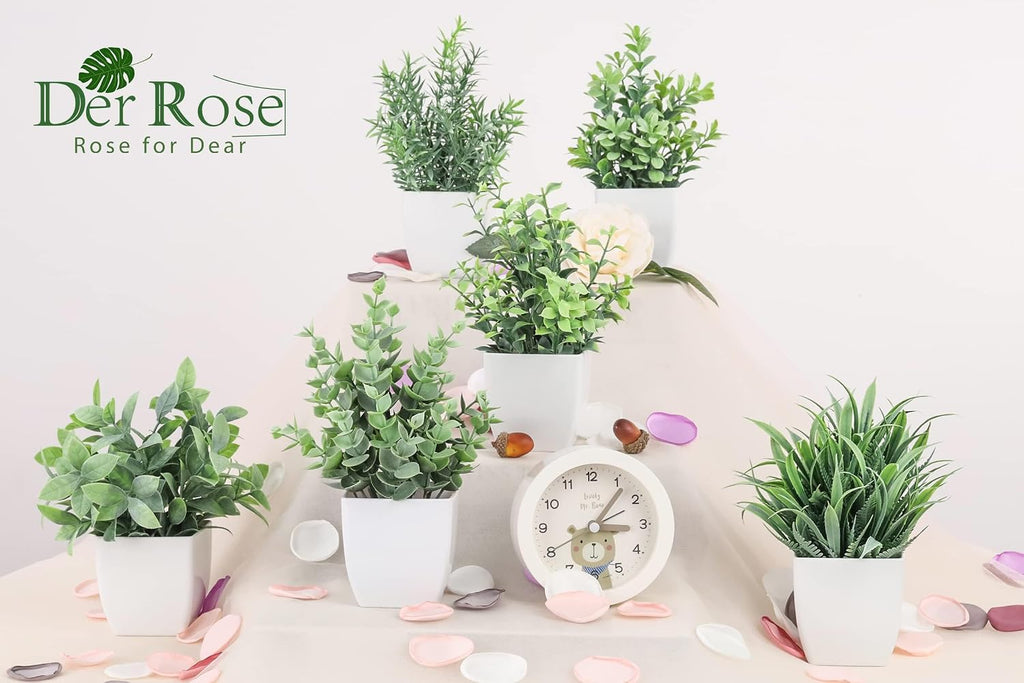 6 Pack Fake Plants Small Artificial Plants for Home Classroom