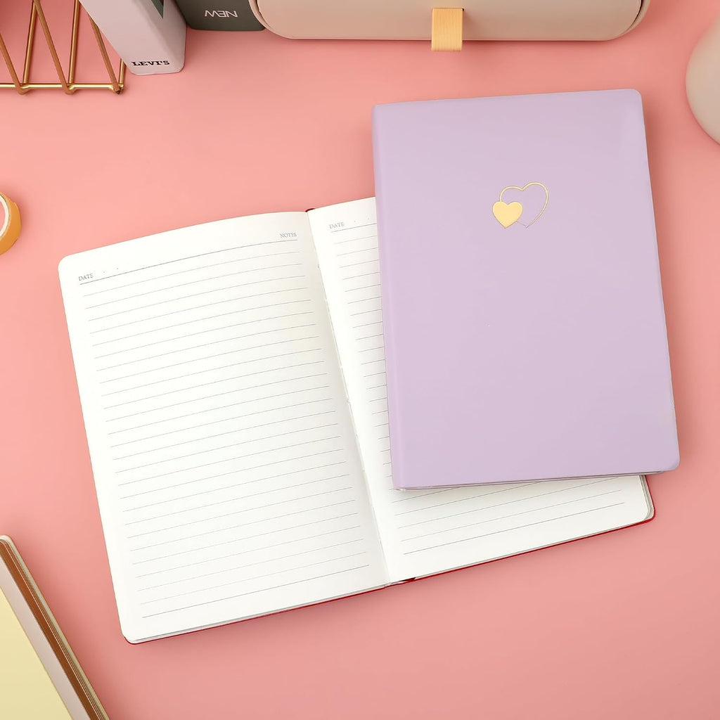 Journal for Women Girls, Cute Leather Journaling Notebook, Purple