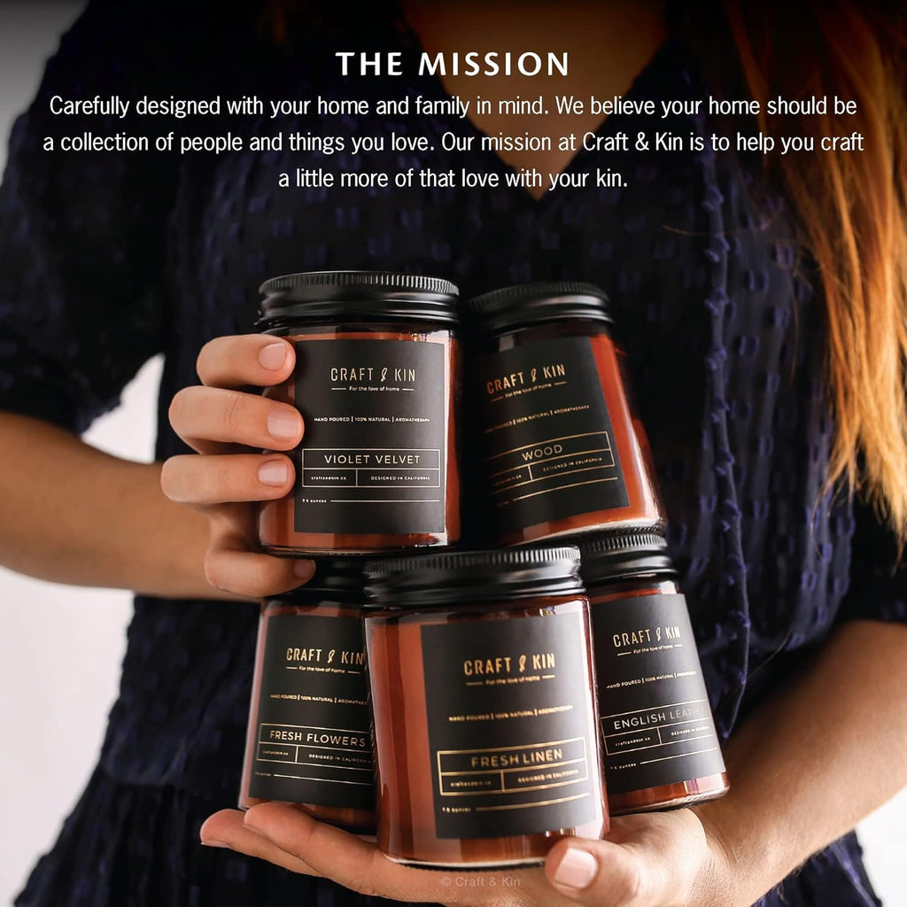 Premium Palo Santo Scented Candle – Long Lasting, 45 Hour Burn Time – Luxury Natural Soy Scented Candle – Room Decor and Aromatherapy – 8 Oz