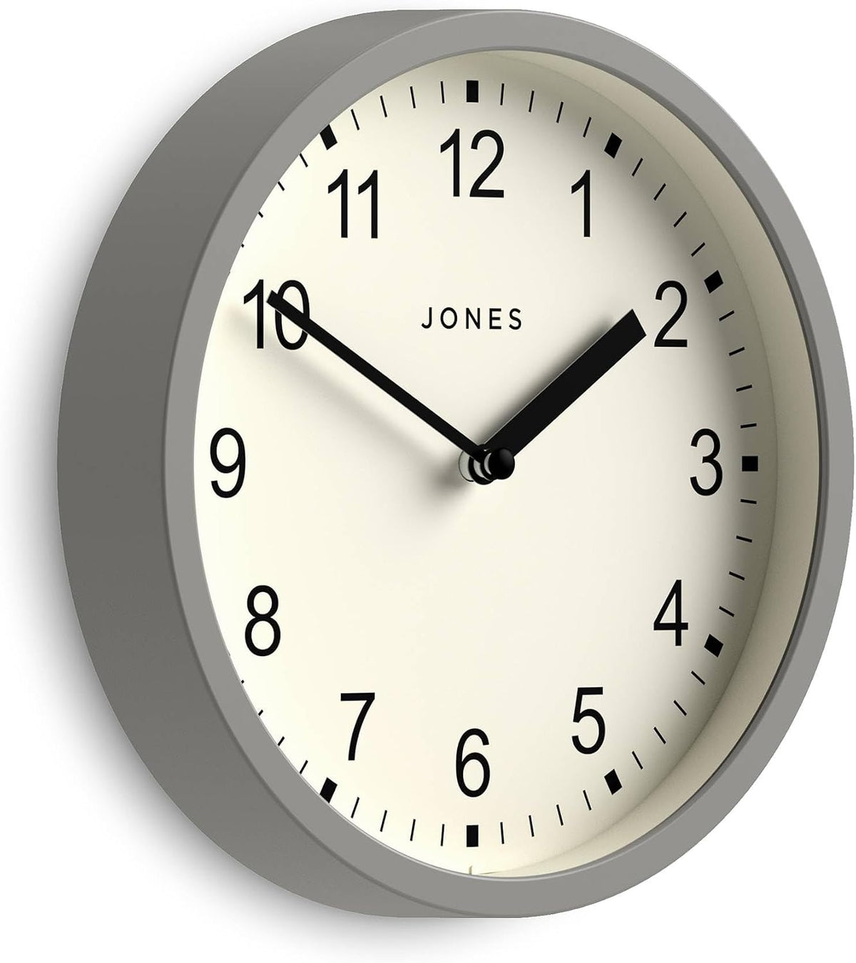 ® Spin Wall Clock | Small Modern round Clock | 8" | Gray | Easy to Read Numbers | Ideal for Kitchen, Office, Children’S Room or Any Small Space