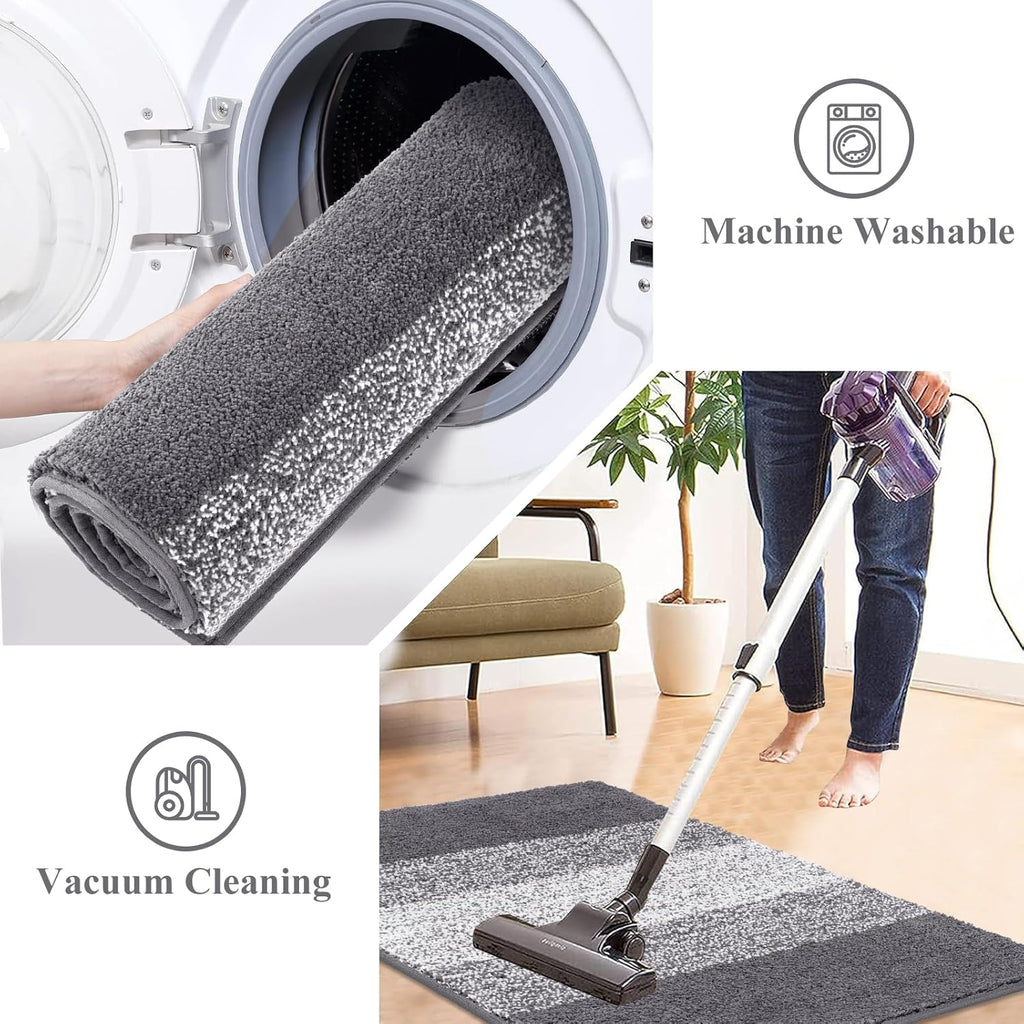 Indoor Doormat Entryway Grey Door Mat 36X59 Inch