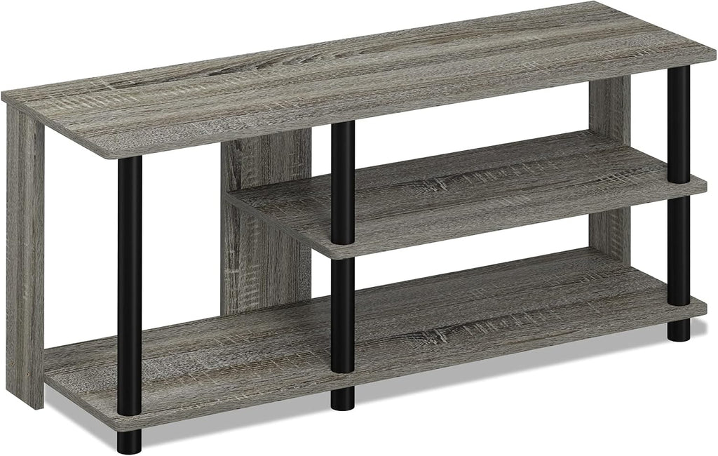 Turn-N-Tube Compact Multi Storage Shoe Rack, 35.2"W 3-Tier, French Oak Grey/Black
