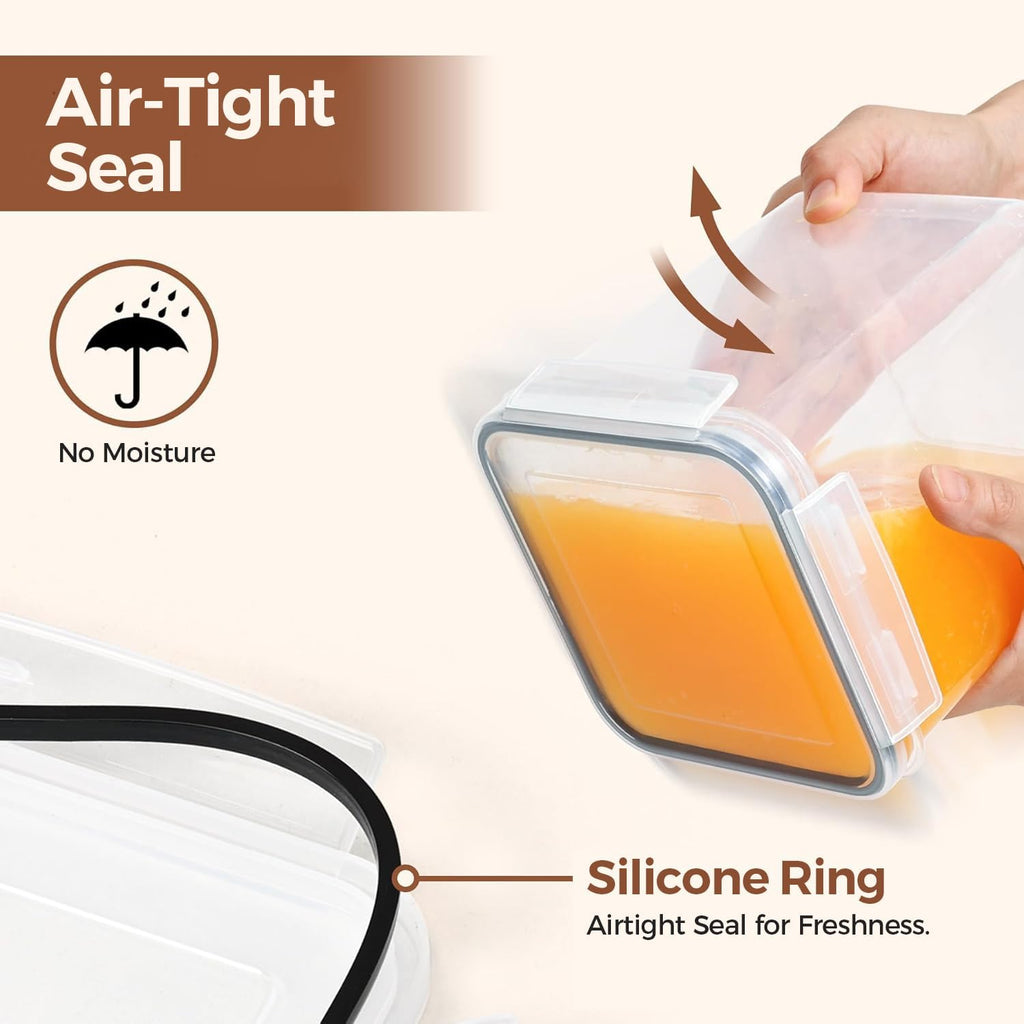 Airtight Flour and Sugar Container 2.6Qt & 5.5Qt 3Pack, Wide Mouth