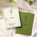 Wedding Vow Books His and Hers, Gold Foil, Green, Beige