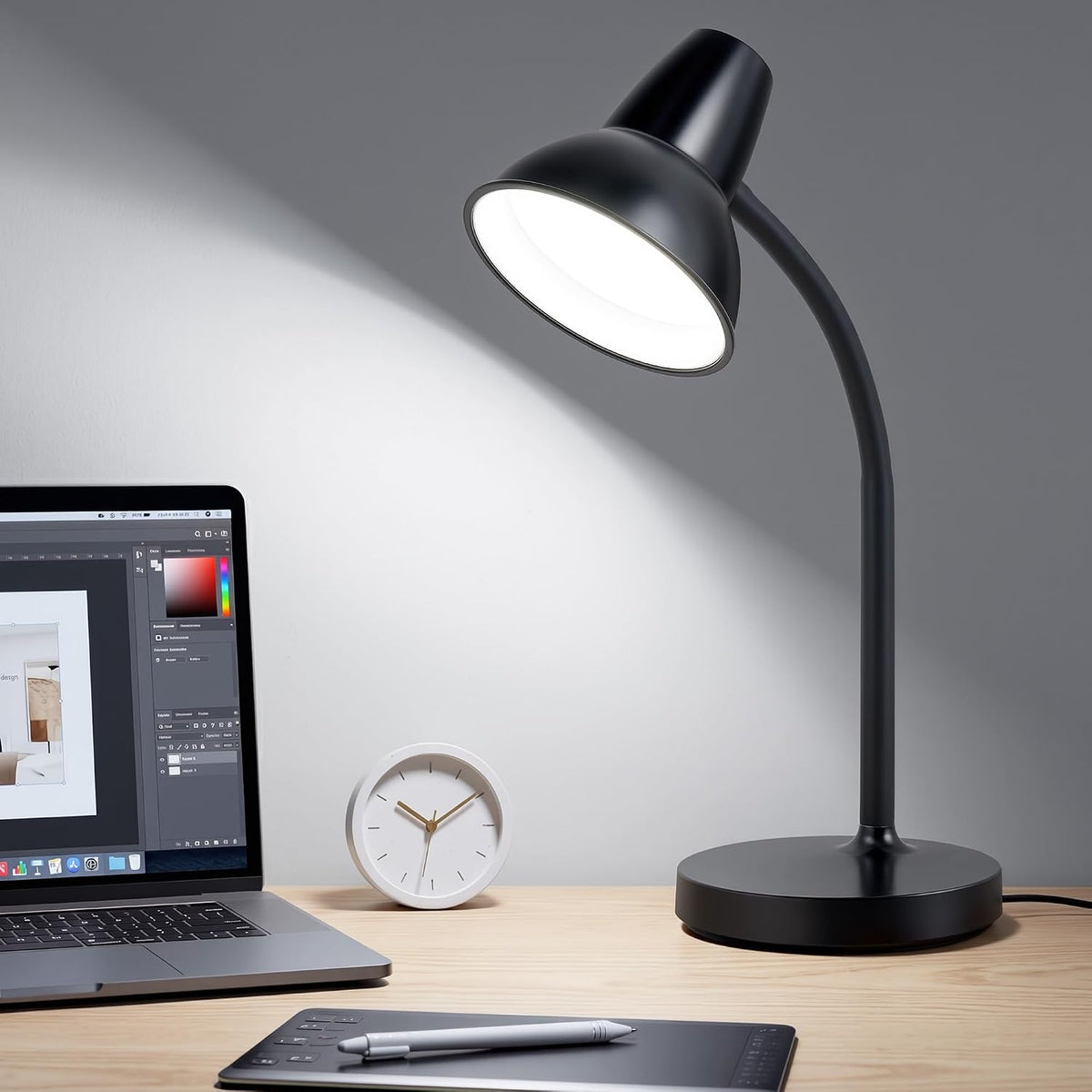 LED Desk Lamps for Home Office, Flexible Gooseneck Eye-Caring Study Lamps