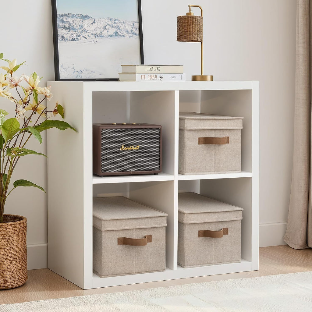 Fabric Storage Bins with Lids, Decorative Storage Bins