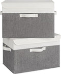 Memory Keepsake Storage Box, Fabric Storage Bins with Lids