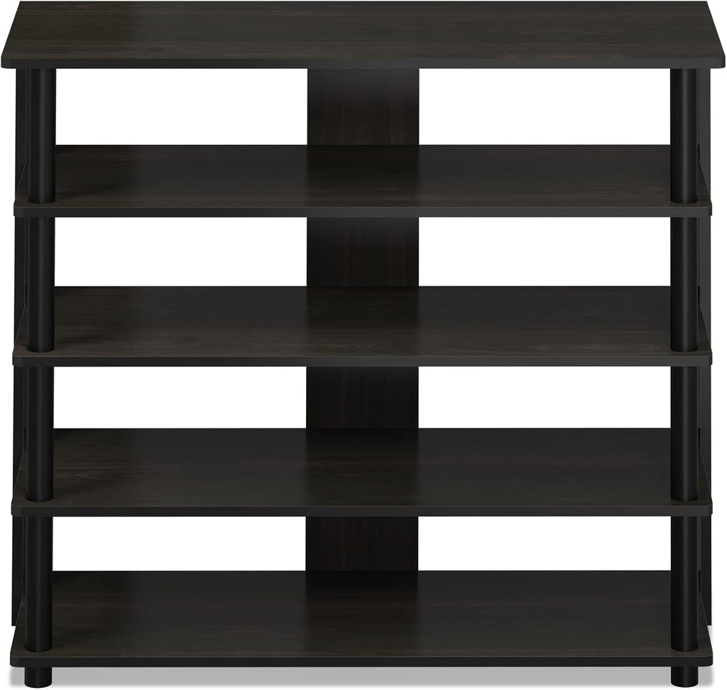 Turn-N-Tube 5 Tier Wide Shoe Rack, Espresso/Black 32 Inch
