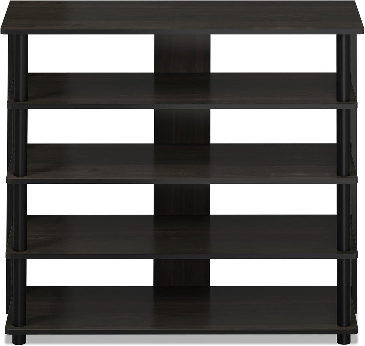 Turn-N-Tube 5 Tier Wide Shoe Rack, Espresso/Black 32 Inch