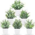 6 Pack Fake Plants Small Artificial Plants for Home Classroom