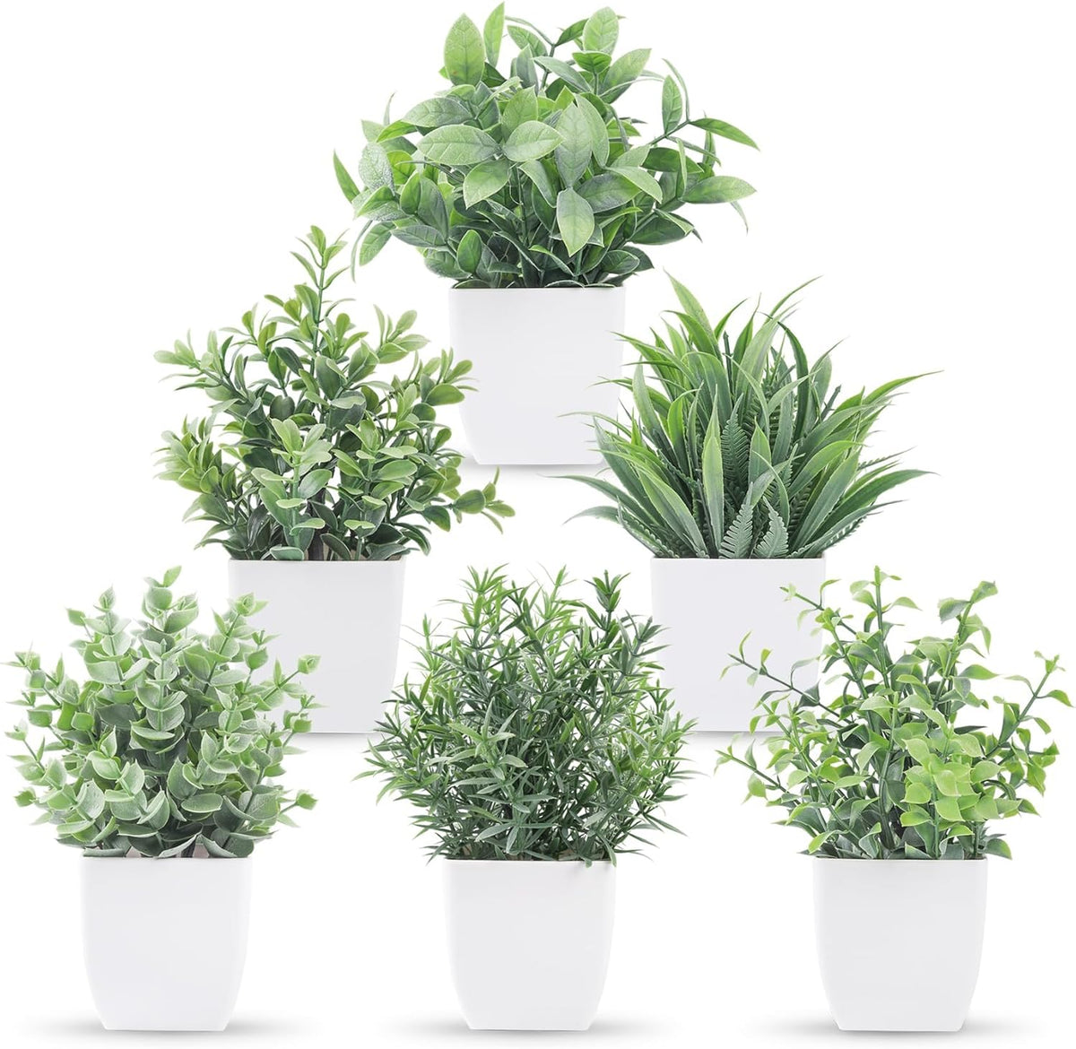 6 Pack Fake Plants Small Artificial Plants for Home Classroom
