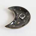 Small Moon Jewelry Dish Tray, Black