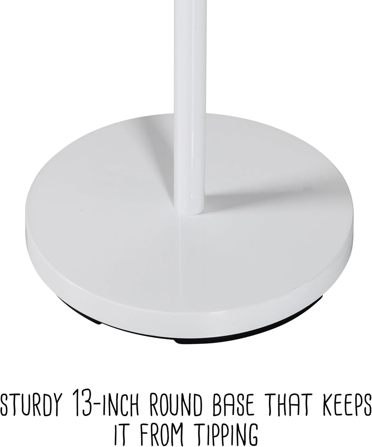 Standing Coat Rack/Entryway Coat Rack Tree, White with Wood Accents