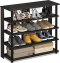 Turn-N-Tube 5 Tier Wide Shoe Rack, Espresso/Black 32 Inch