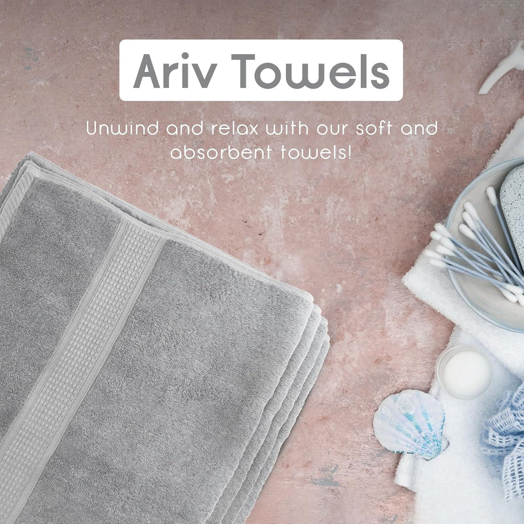 Premium Jumbo Bath Towels Pack of 2, Beach Towel, Extra-Large Bath Sheets, 100% Cotton, Super Soft, Highly Absorbent, Quick Dry, Durable, Great Value, Perfect for Home & Bathroom - Platinum