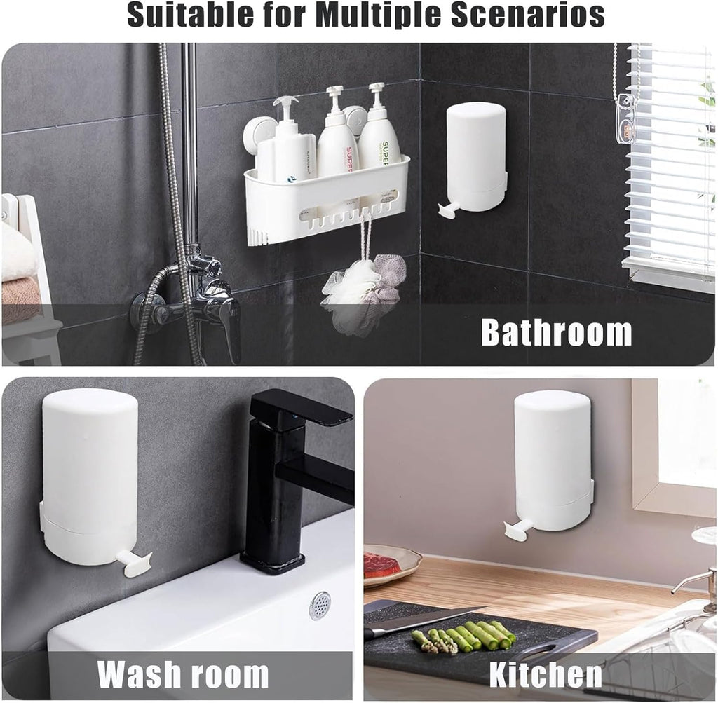 Soap Grinder for Bar Soap Wall-Mounted, No Drilling Waterproof Soap Container Cheese Grinder for Travel Kitchen Bathroom (One, White, NO SOAP, NO Desiccant)