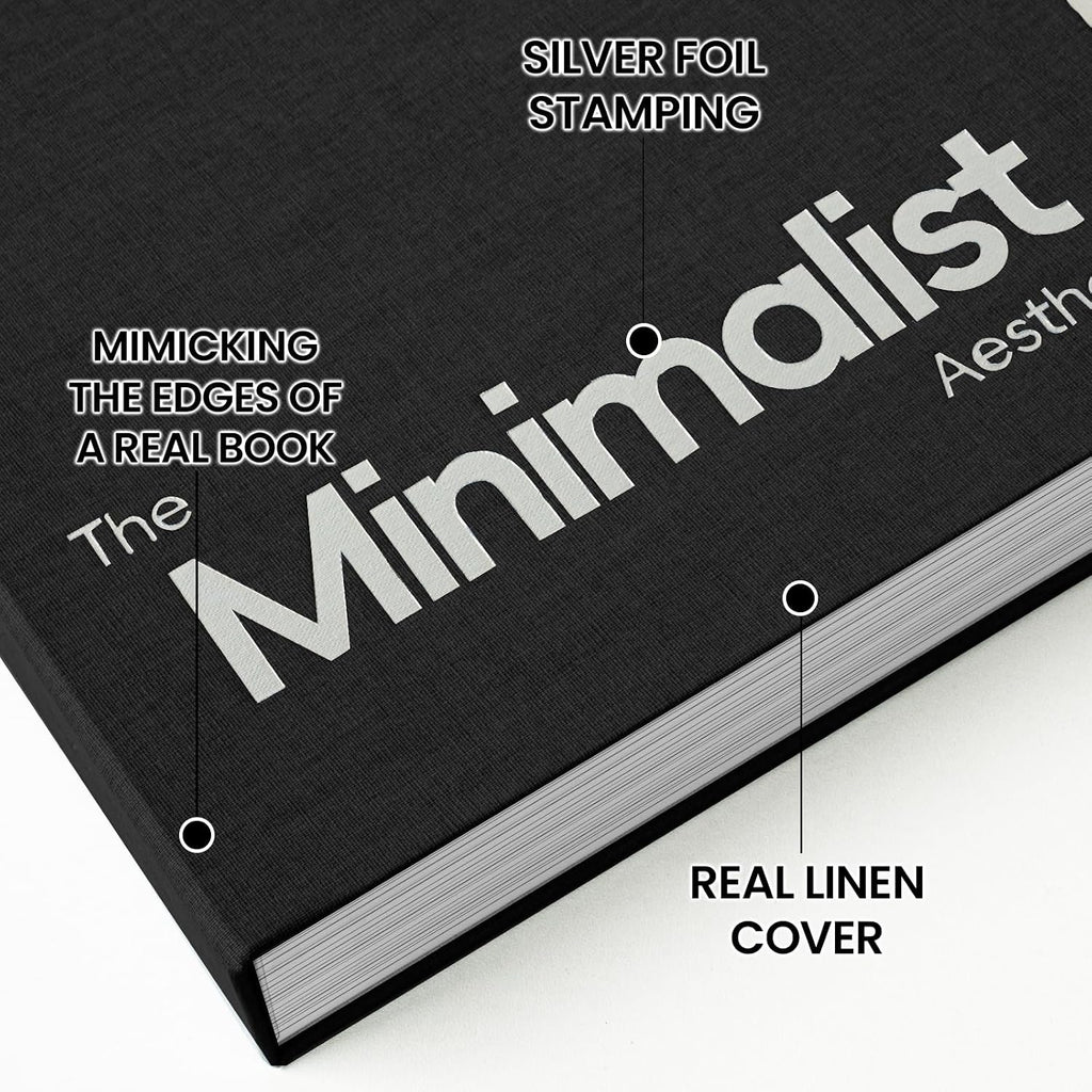 Minimalist Decorative Books, 2 Linen Fake Books for Coffee Table & Shelf