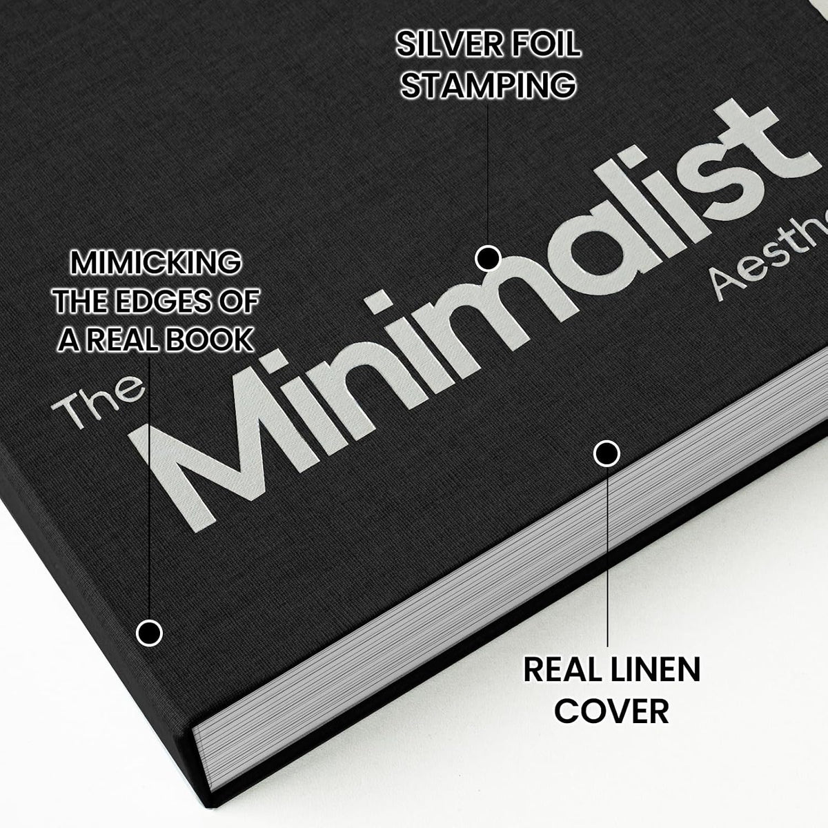 Minimalist Decorative Books, 2 Linen Fake Books for Coffee Table & Shelf