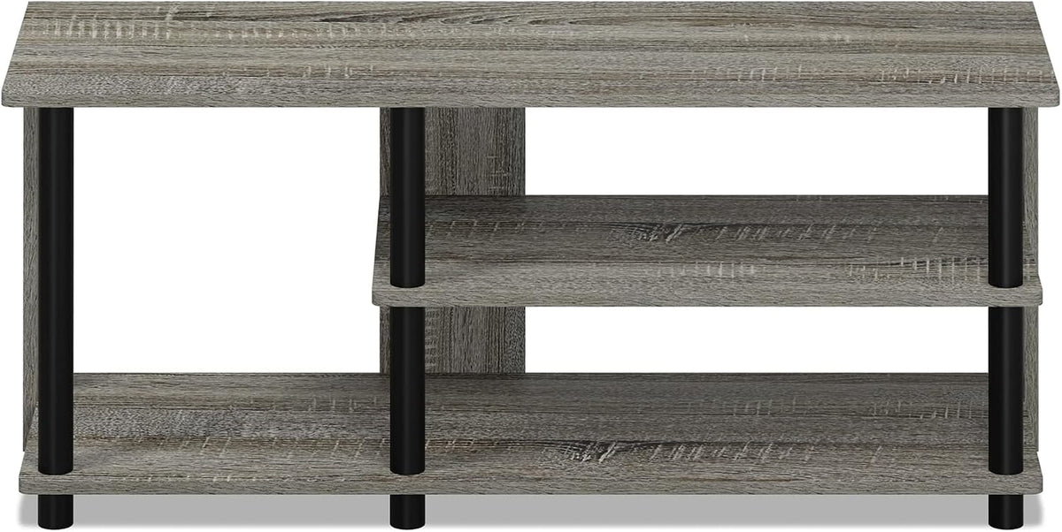 Turn-N-Tube Compact Multi Storage Shoe Rack, 35.2"W 3-Tier, French Oak Grey/Black