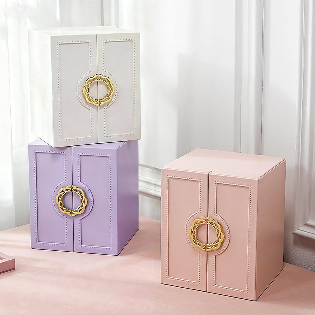 Cute Jewelry Box for Women Teen Girls Jewelry Organizer Large Jewelry Organizers and Storage Faux Leather Jewelry Storage Jewlery Box Jewellery Box Joyeros Organizador De Mujer