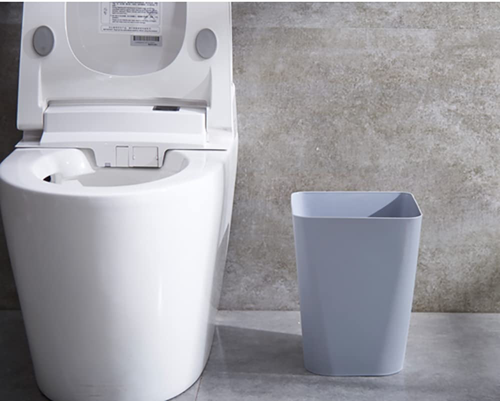 Set of 4 Plastic Small Trash Can - 1.6 Gallon Square Wastebasket Garbage Can for Home Kitchen Office Bathroom