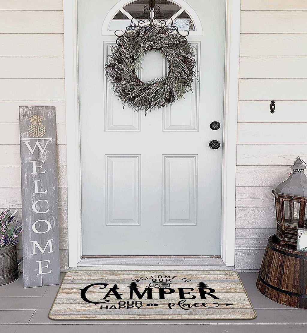 Welcome Camper Mat - 17X30, Camping Rug, RV Decor, inside Camper Rug