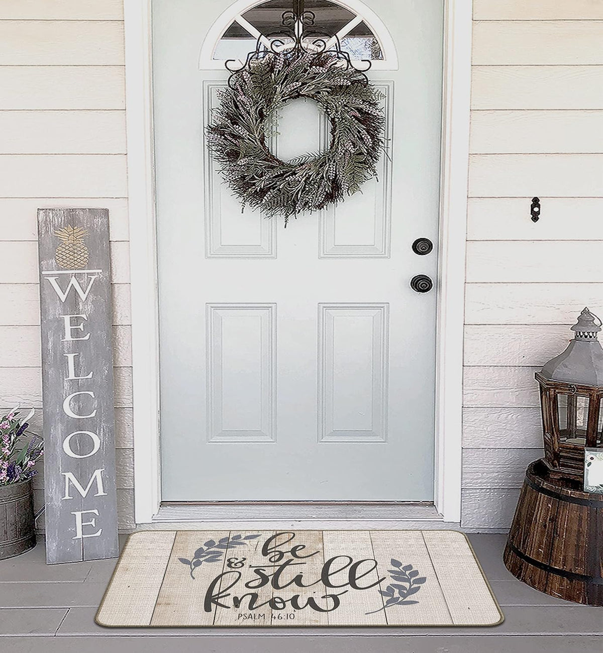Christian Room Decor Door Mat, 17 X 30 Inch Prayer Room Decor Door Mat, Inspirational Gifts for Women, Christian Decorations for Home - Psalm 46:10