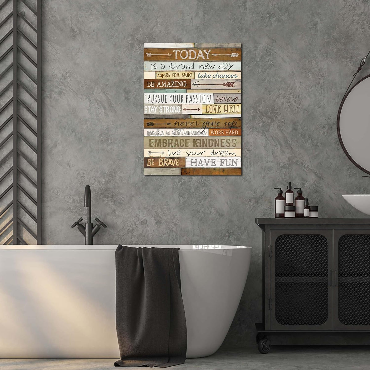 Inspiration Wall Art for Office Quotes Theme Wall Decor for Women Motivational Canvas Prints Framed Wall Art for Bathrooms Motivational Modern Canvas Art Wall Decor Office Size 16 X 24 Inch
